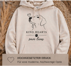 Kind Hearts Save Lives Hoodie, Dog Lover Gift, Rescue Dog Hoodie, Animal Lover Sweatshirt, Minimalist Dog Hoodie, Gift for Dog Mom