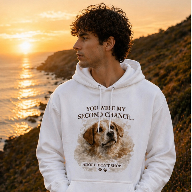 Dog Lover Hoodie - adopt don't shop - You Were My Second Chance Hoodie