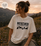 Rescue Dog Shirt – Rescued Is My Favorite Breed T-Shirt, Adopt Don’t Shop, Dog Lover Gift, Animal Rescue Tee